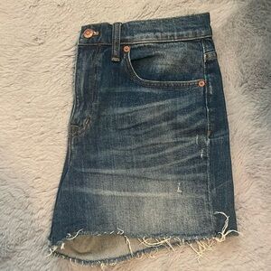 Madewell Distressed Blue cut off shorts sz 28 or 6 - rarely worn